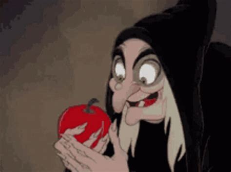 Wicked witch with apple